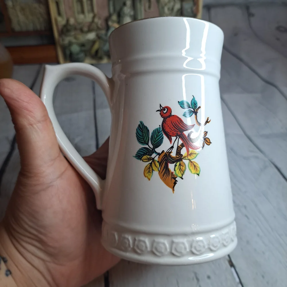 White Ceramic Illustrated Fishing Character Mug - Picture 2 of 3